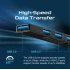 Promate LiteHub 4-in-1 Multi-Port USB-C Data Hub, Charge Adapter with USB-A Adapter